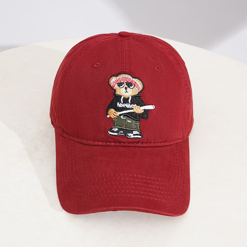 Men's Embroidered Cartoon Character Baseball Cap Bowlift