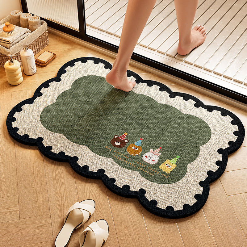 Playful Dog-Themed Bath Rug Bowlift