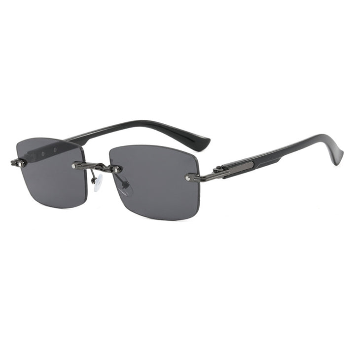 Women square sunglasses with wooden frame and gradient lenses Bowlift