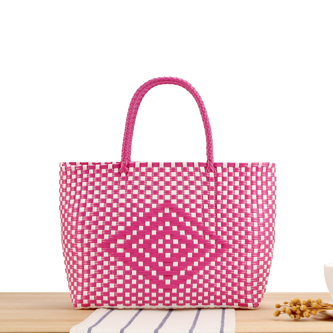 Braided Tote Bag Made of Robust Material with Structured Design Bowlift