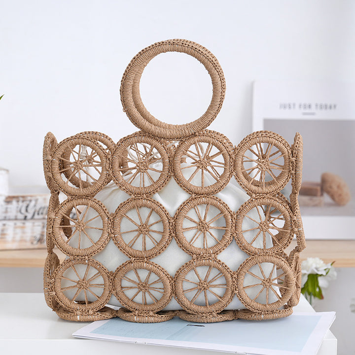 Handbag with elaborate circular details Bowlift