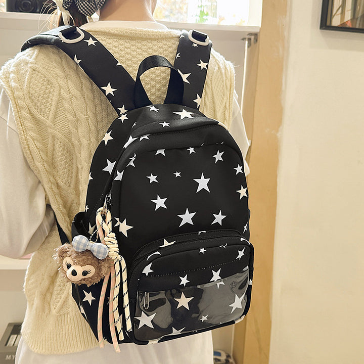 Star-Print Multi-Pocket Backpack Bowlift