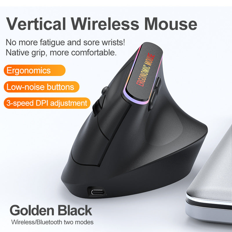 Ergonomic Rechargeable Wireless Mouse Bowlift