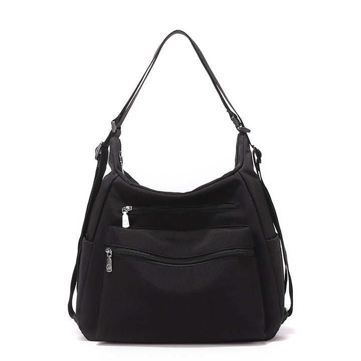 Multi-Zippered Casual Shoulder Bag Bowlift