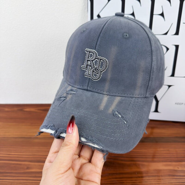 Women's Distressed Classic Cotton Baseball Cap Bowlift