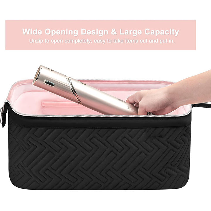 Cosmetic Organizer Bag with Elegant Quilting Bowlift