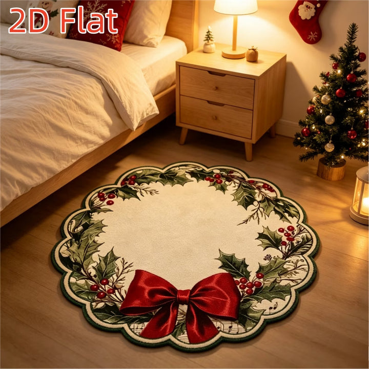 Festive Holiday-Themed Area Rug for Home