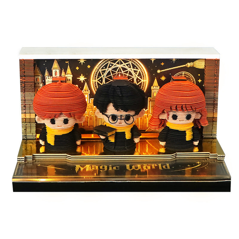 Handcrafted Layered Diorama Led Lightbox With Pop-Up Maple Tree Scene