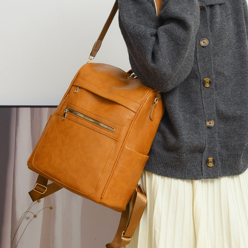 Premium Leather Backpack Bowlift