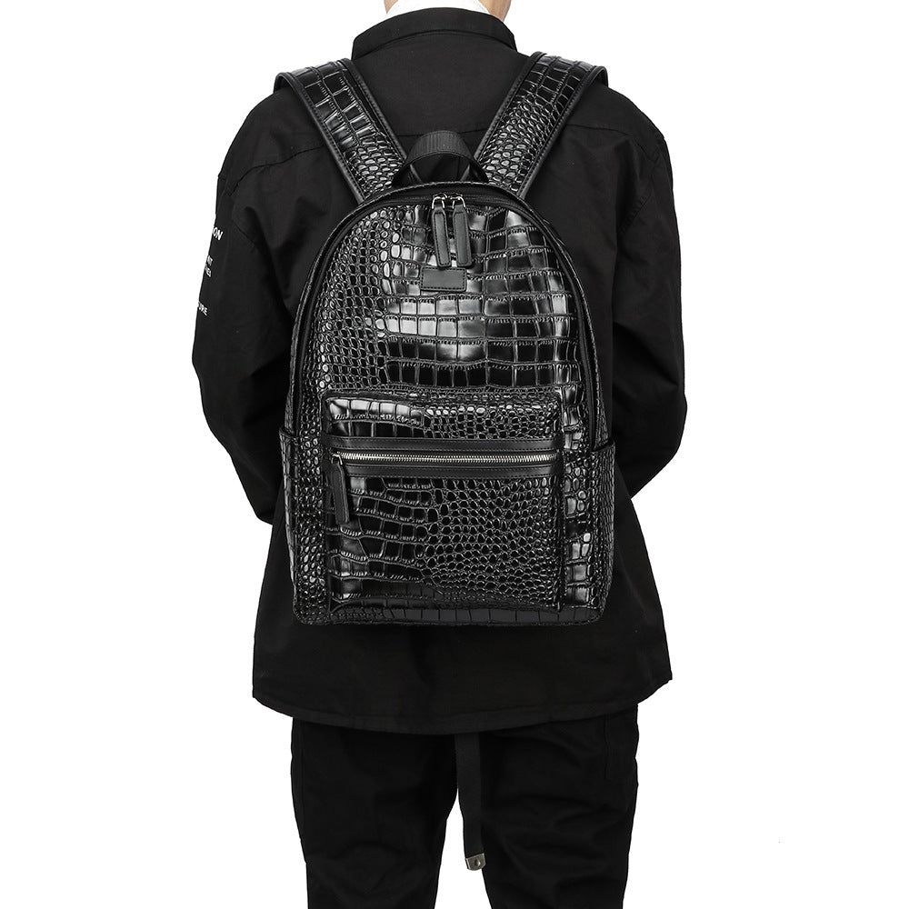 Elegant Backpack in Crocodile Look Bowlift