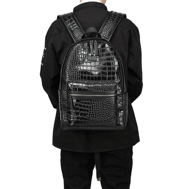 Elegant Backpack in Crocodile Look Bowlift