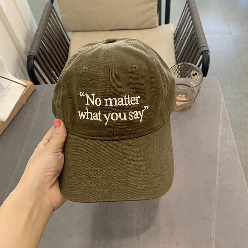 Women's Embroidered Motivational Phrase Baseball Cap Bowlift