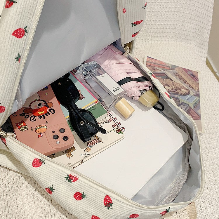 Backpack with Playful Strawberry Design Bowlift