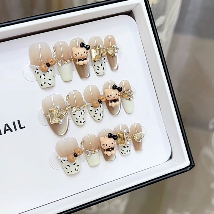 Cute Character-Themed Press-On Nails Bowlift