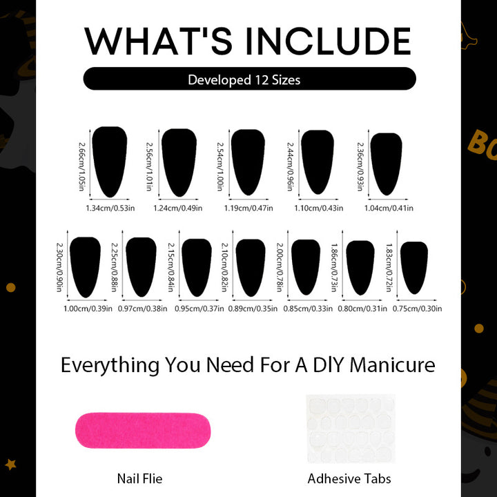 Halloween-Themed Press-On Nail Art Set 1790738649