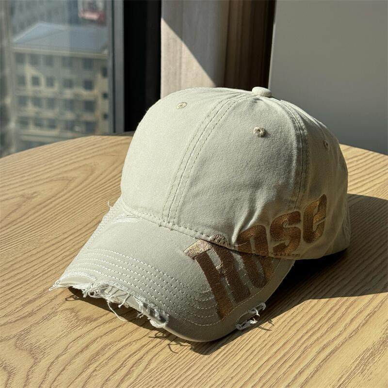 Men's Distressed Cotton Baseball Cap Bowlift 1784270811