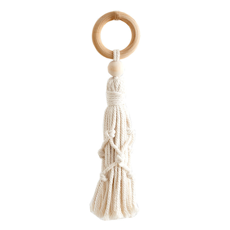 Decorative Macrame Wall Hanger with Wooden Ring Bowlift