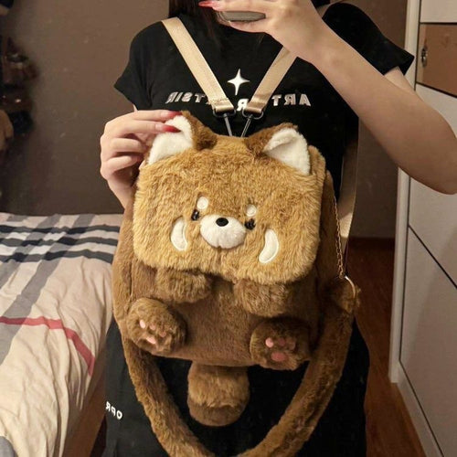 Plush Backpack with Cute Animal Design Bowlift