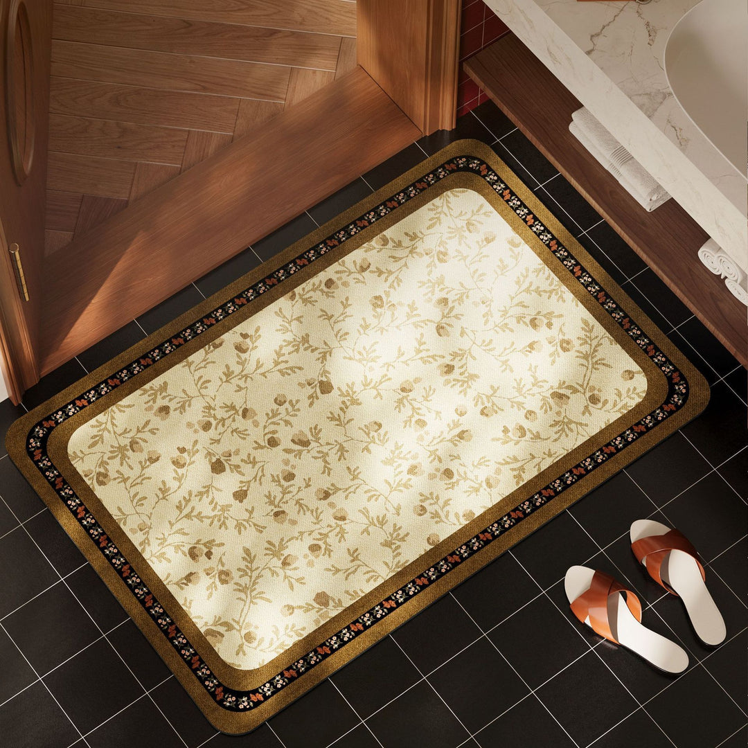 Floral Pattern Non-Slip Bath Mat