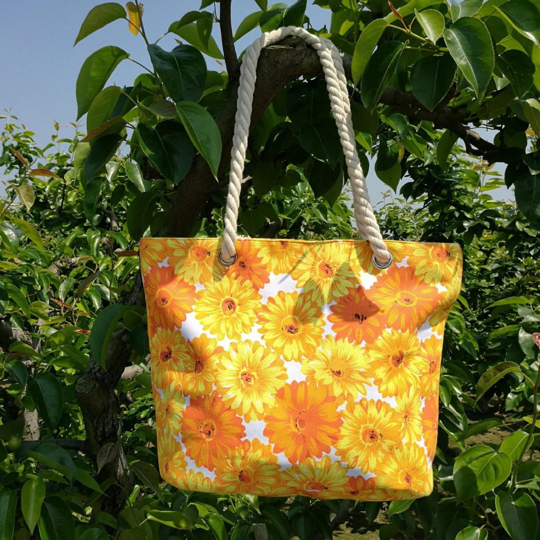 Large floral patterned beach bag Bowlift