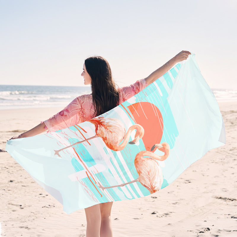 Beach towel with elegant jellyfish pattern Bowlift