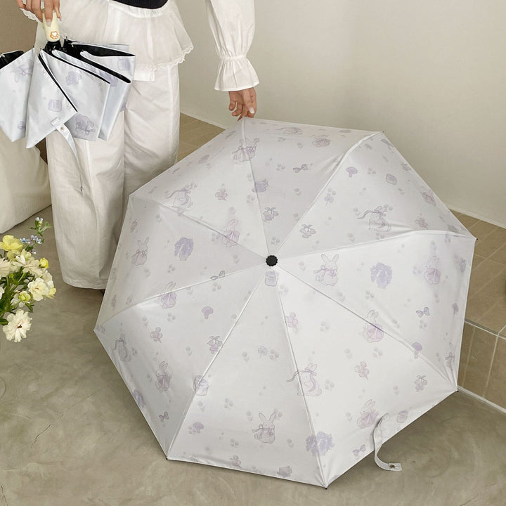 Ladies automatic folding umbrella with loving animal motif Bowlift