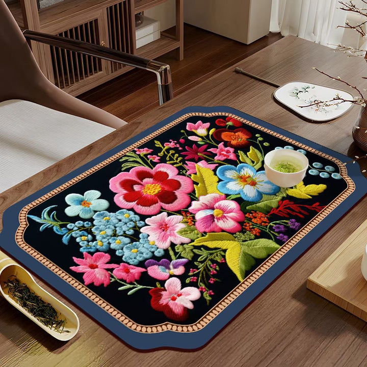 Decorative Floral Table Mat Bowlift