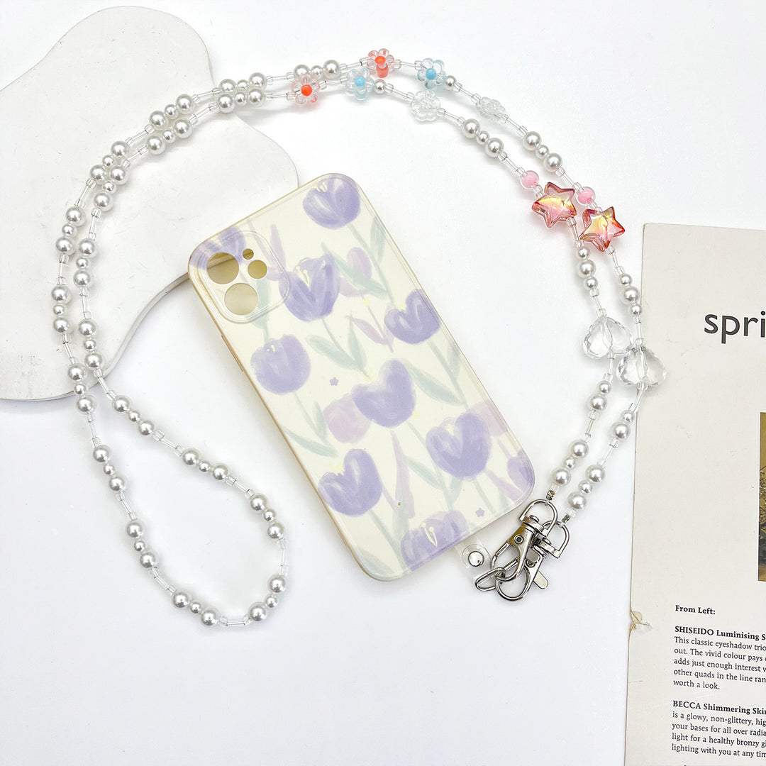 Beaded Eyewear Chain with Stylish Checker Design Bowlift