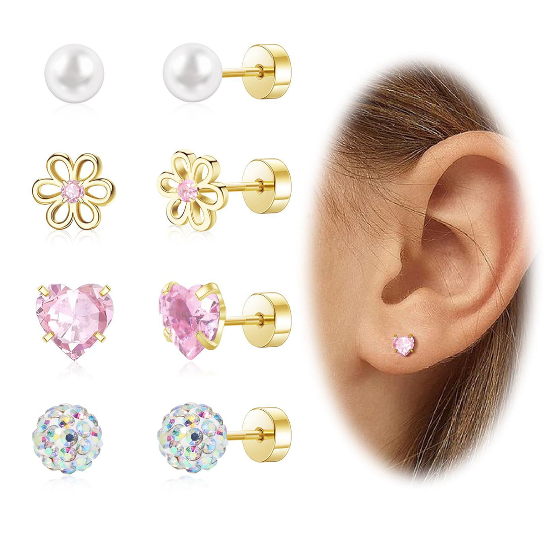 Gemstone Stud Earring Set Bowlift