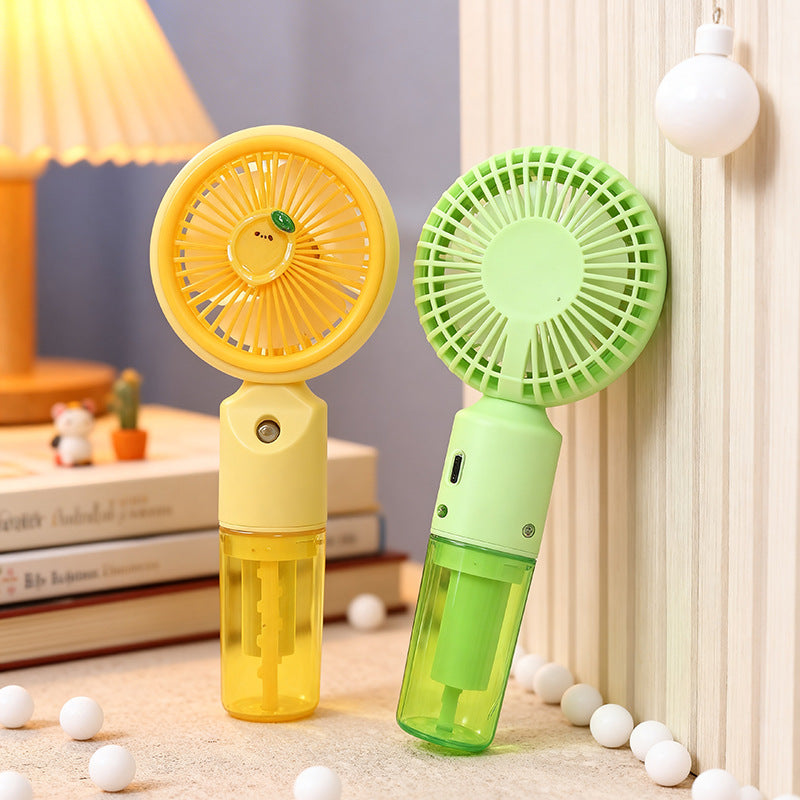 Ladies portable mini fan with integrated spray function Bowlift
