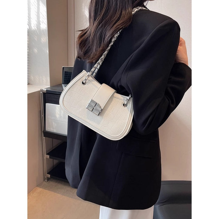 Crocodile-Embossed Evening Handbag Bowlift