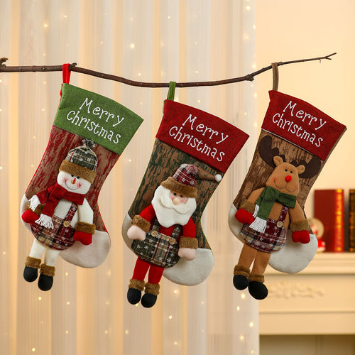 Plush Reindeer Christmas Stocking Bowlift