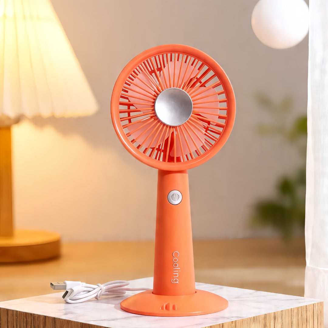 Women portable table fan with flexibility and USB charging function Bowlift