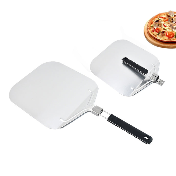 long-handled perforated pizza peel set with wooden handle stainless steel cutter and triangle server Bowlift