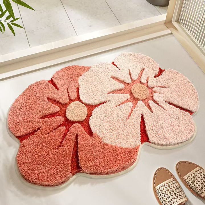 Floral-Themed Decorative Area Rug Bowlift