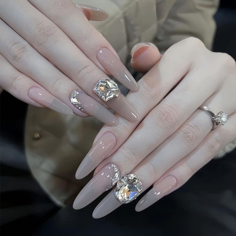 Natural Almond-Shaped Press-On Nails Bowlift