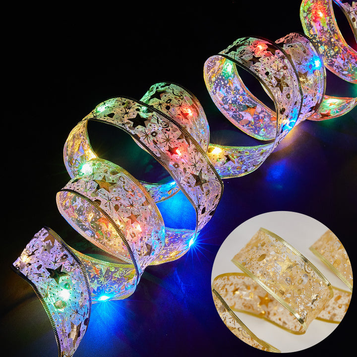 LED Decorative Ribbon with Festive Design Bowlift