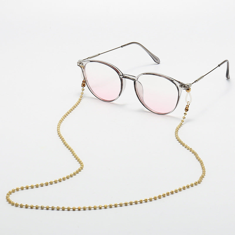 Fashionable Cat-Eye Glasses with Beaded Chain Bowlift