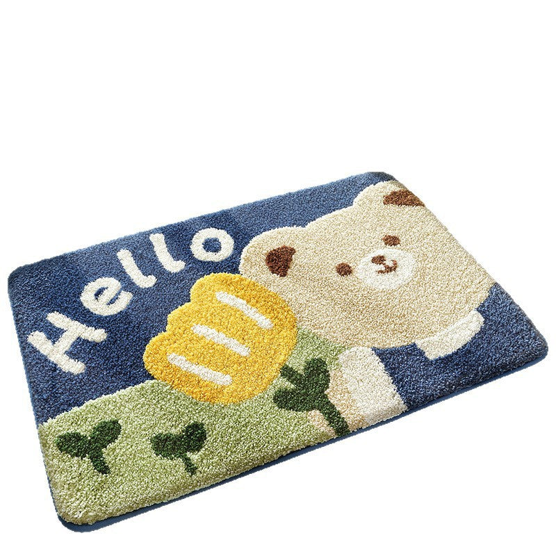 Cat-Themed Plush Bath Mat Bowlift