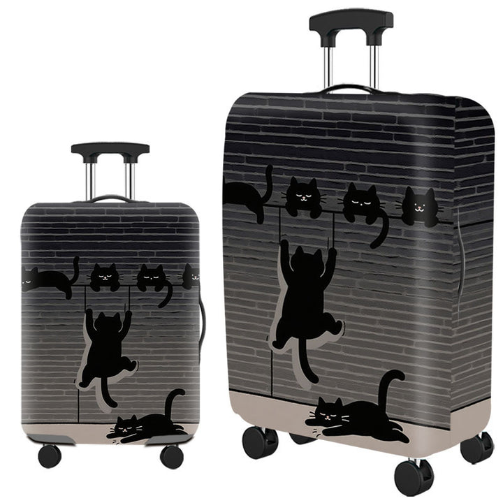 Tropical Leaf Print Hard Shell Luggage Bowlift