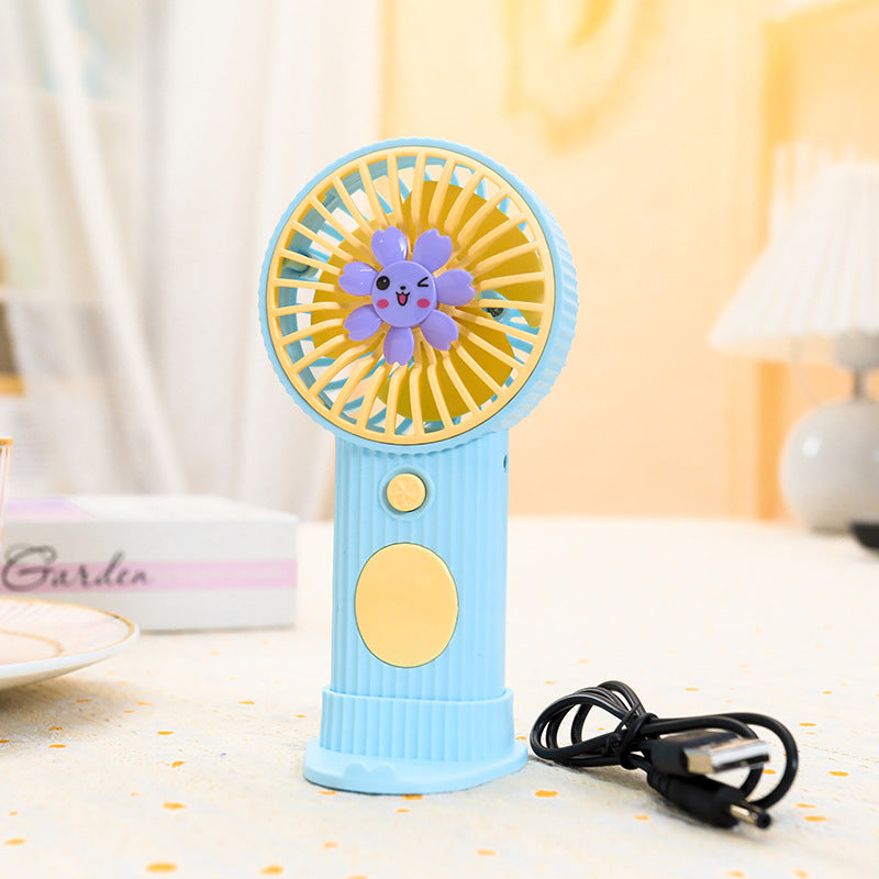 Portable Mini Air Fan with Cheerful Flower Design Bowlift