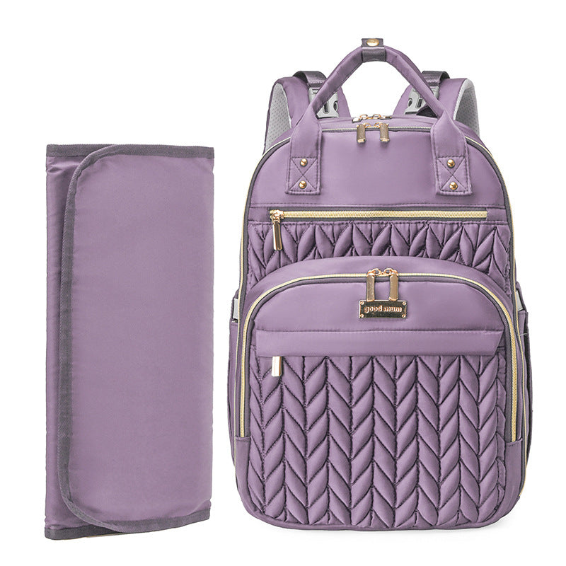 Stylish Quilted Diaper Backpack Bowlift