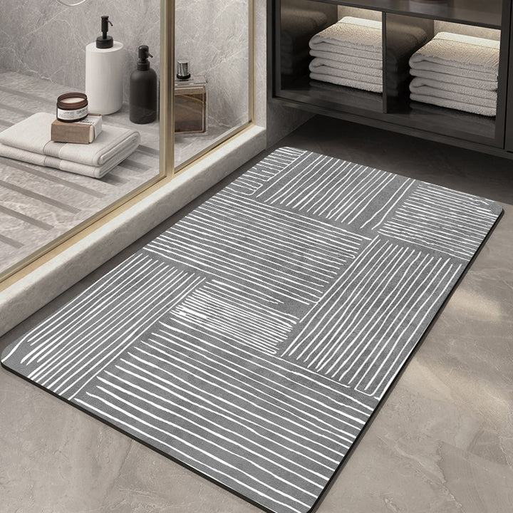 Geometric Pattern Soft Bath Mat Bowlift