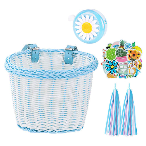 Decorative Woven Bicycle Storage Basket Bowlift