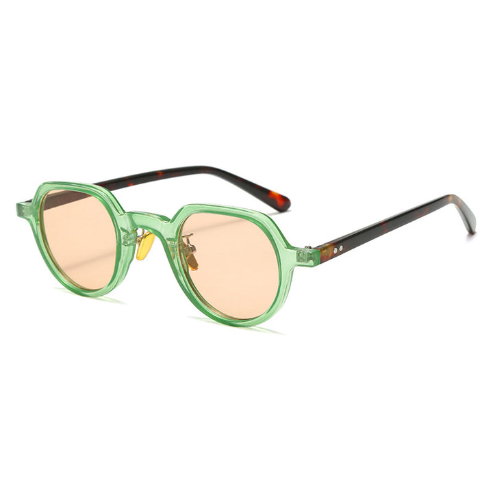 Women's round sunglasses with modern plastic frame and UV protection Bowlift