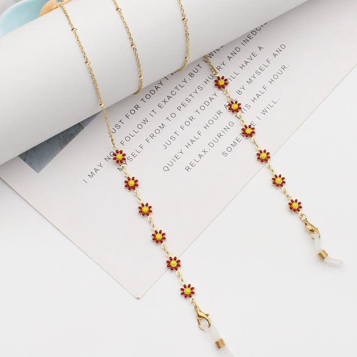 Floral Themed Eyewear Chain Bowlift