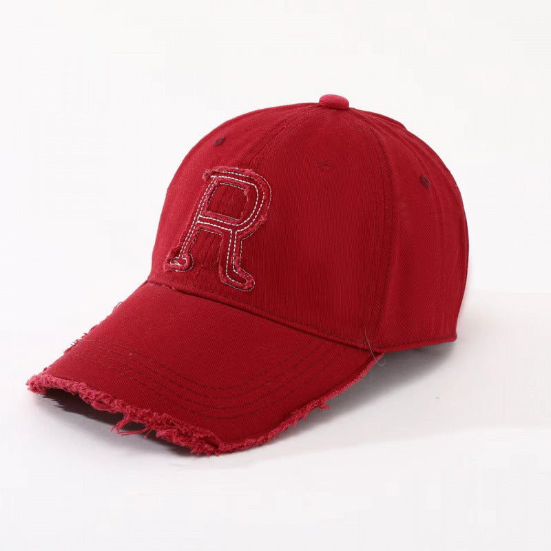 Women's Distressed Embroidered Baseball Cap Bowlift