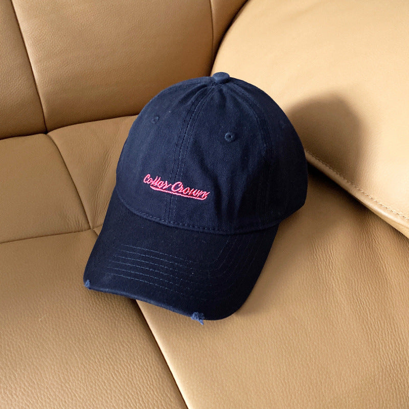 Women's Casual Distressed Cotton Baseball Cap Bowlift