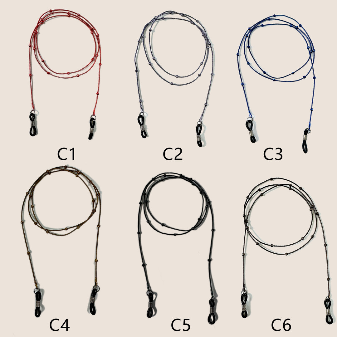 Lightweight Beaded Eyewear Retainer Bowlift