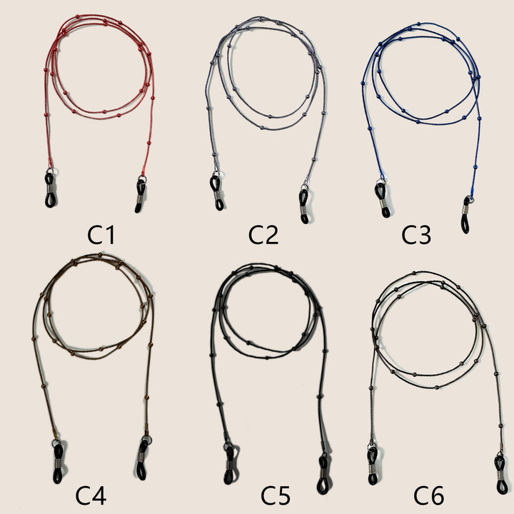 Lightweight Beaded Eyewear Retainer Bowlift